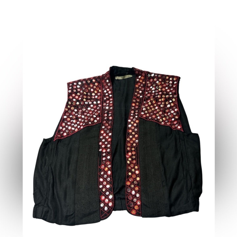 Embroidered Sfera Vest with Reflective Mirrors - Large
